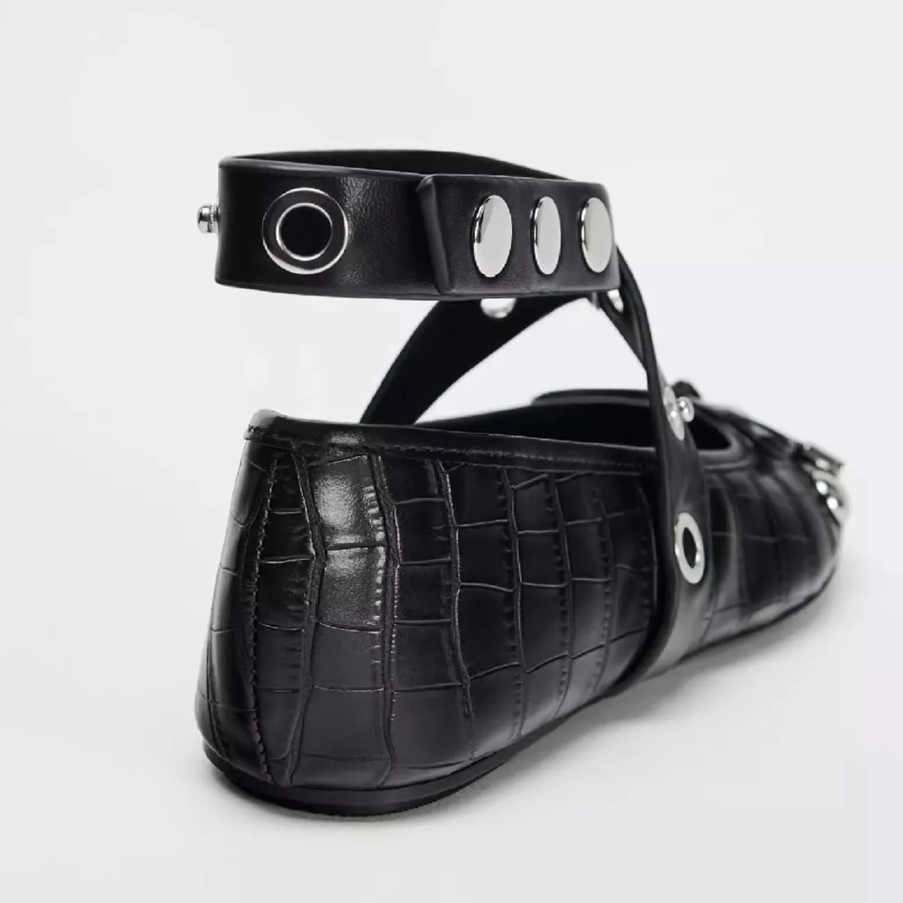 Casual Ankle Strap Ballet Flats for Women Buckle Strap