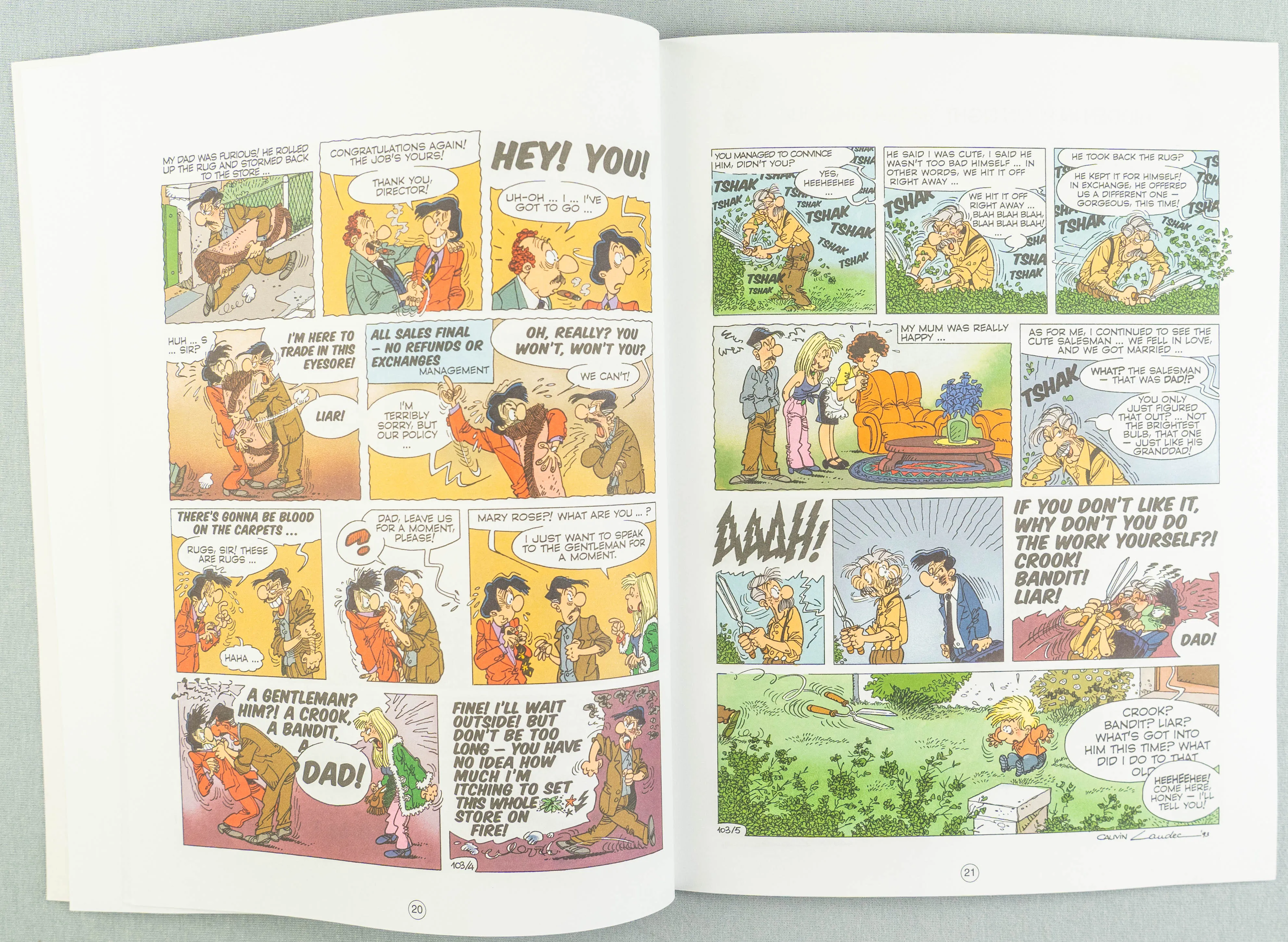 CEDRIC Volume 6 Skating on thin Ice Cinebook Paperback Edition Comic Book by Laudec / Cauvin