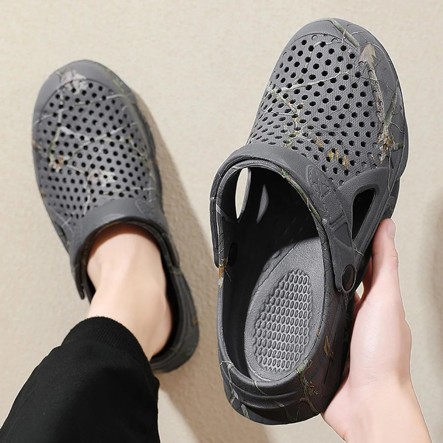 CERYTHRINA Men Garden Clogs Shoes Slippers: Lightweight Casual - Slip On Sandals for Outdoor Summer Beach Walking