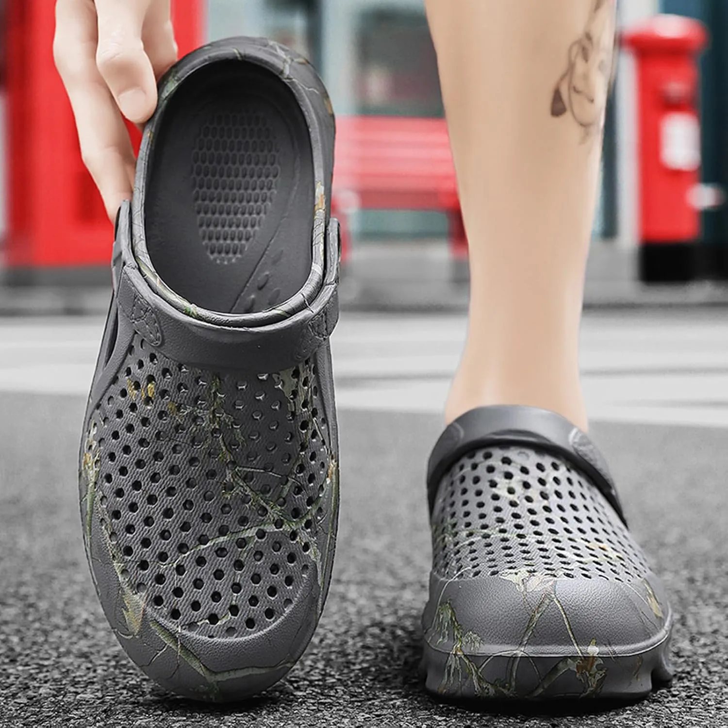 CERYTHRINA Men Garden Clogs Shoes Slippers: Lightweight Casual - Slip On Sandals for Outdoor Summer Beach Walking