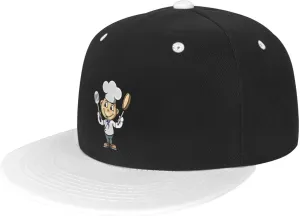 Chef with Spatula and Frying Pan Baseball Cap for Men Women Snapback Hat Adjustable Flat Bill Hats