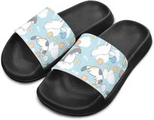Children's Colorful Printed House Slippers Beach Sandals Slide Sandals Filp-Flops for Kids Girls Gift for Daughters Little Sisters Soft Comfort Little Kid Size 11-Big Kid Size 3