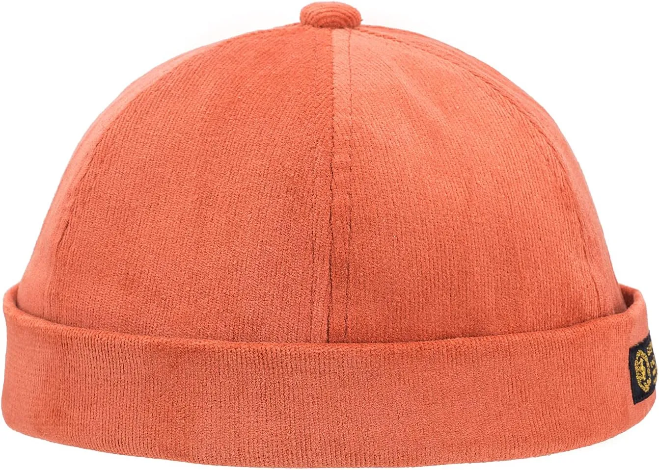 CLAPE Mens Denim Brimless Skullcap Sailor Cap Rolled Cuff Retro Beanie Hat Work Beanie Harbour Hat