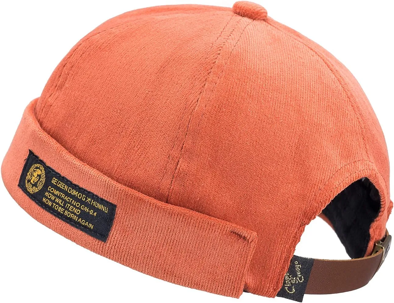 CLAPE Mens Denim Brimless Skullcap Sailor Cap Rolled Cuff Retro Beanie Hat Work Beanie Harbour Hat