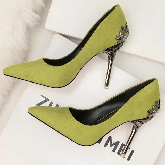 Classic Suede Office Pumps