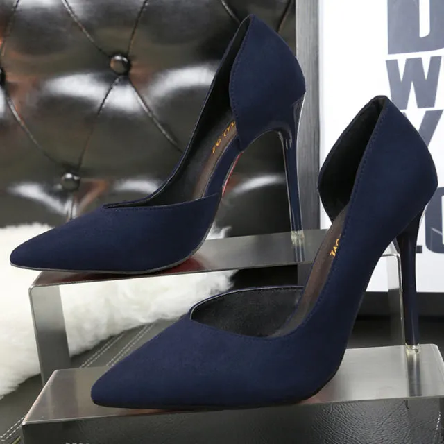 Classic Suede Office Pumps