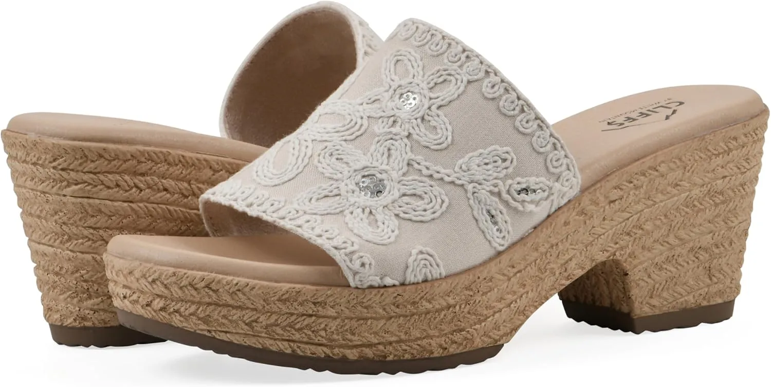 CLIFFS BY WHITE MOUNTAIN Women's Biancia Platform Slide Sandal