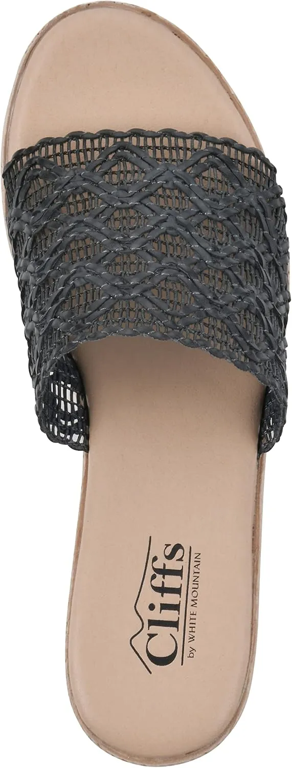 CLIFFS BY WHITE MOUNTAIN Women's Biankka Platform Woven Slide Sandal