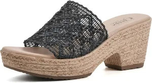 CLIFFS BY WHITE MOUNTAIN Women's Biankka Platform Woven Slide Sandal