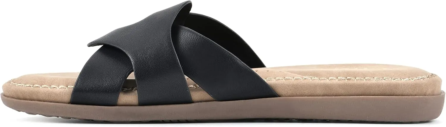CLIFFS BY WHITE MOUNTAIN Women's Fortunate Woven Slide Sandal