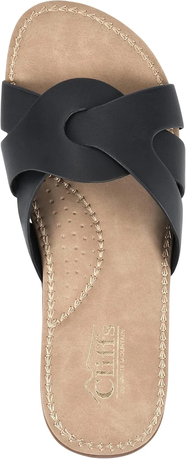 CLIFFS BY WHITE MOUNTAIN Women's Fortunate Woven Slide Sandal
