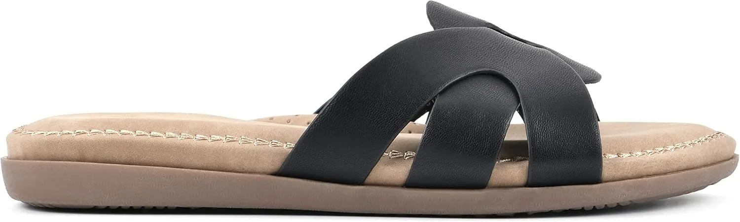 CLIFFS BY WHITE MOUNTAIN Women's Fortunate Woven Slide Sandal