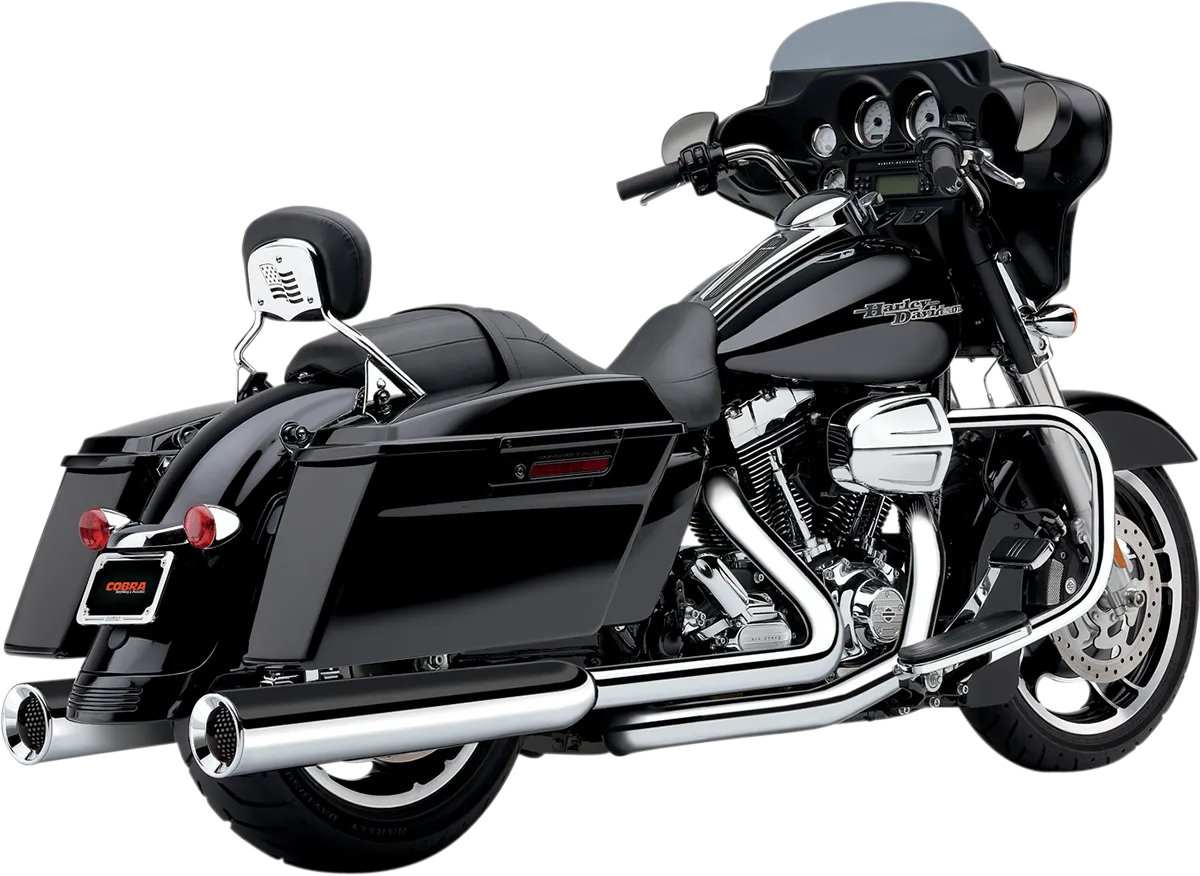COBRA Power Flo Mufflers for '95-'16 FL - Chrome 6215