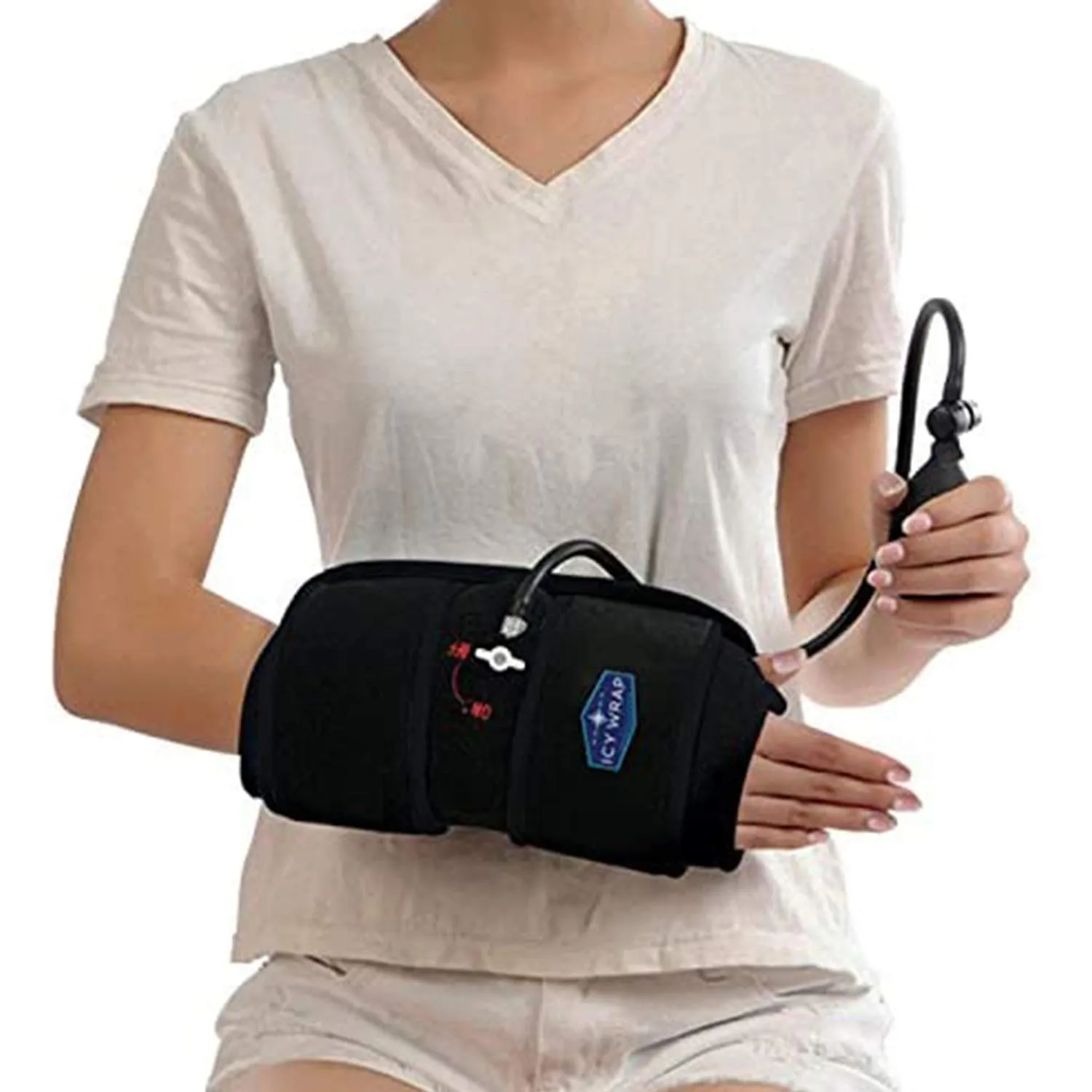 Cold Pack Compression Wrap for Hand, Wrist, Arm Ice Pack Therapy Cryo-Cool Flexible Treatment for Injuries, Aches, Swelling, Sprains, Inflammation