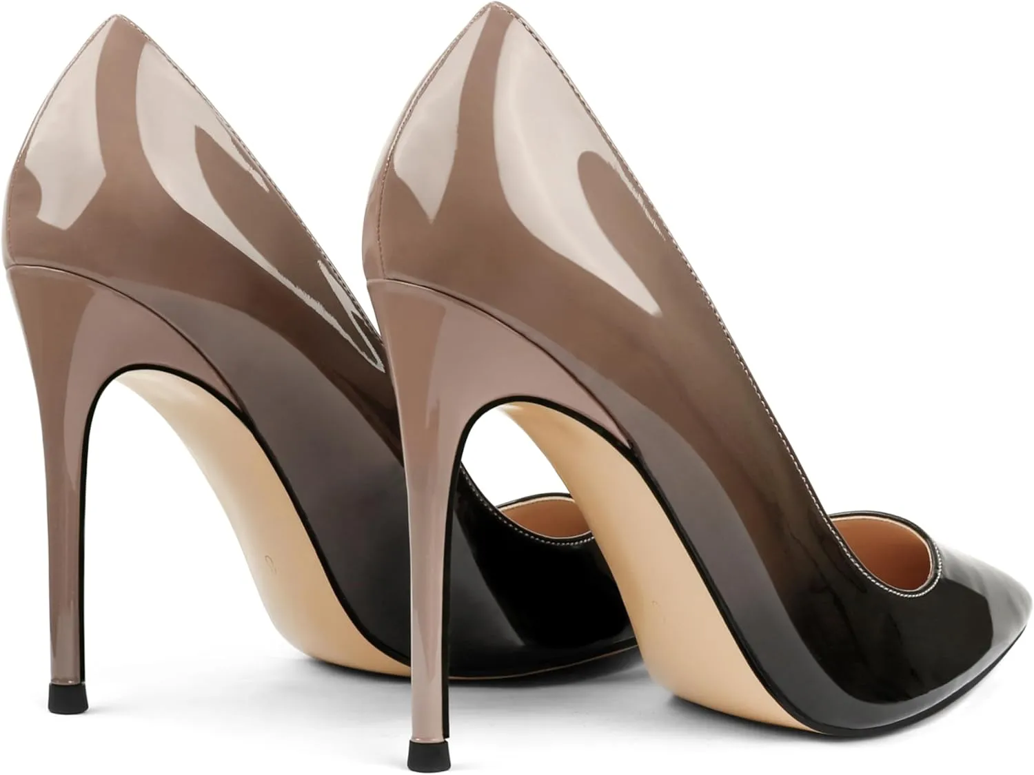 COLETER Women's 4 Inch Pumps Pointy Toe Wedding Dress Shoes Slip on Stiletto Pumps
