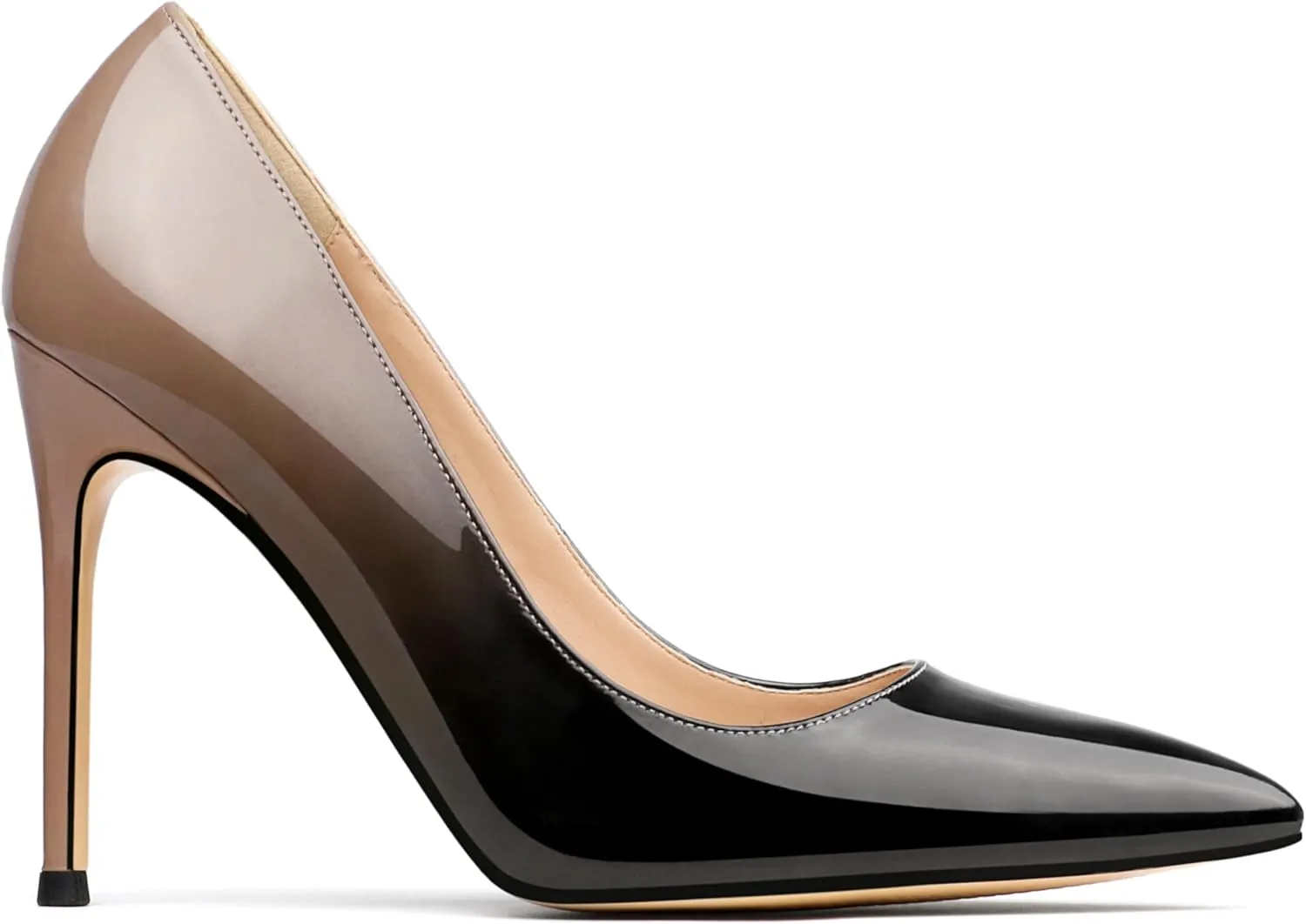 COLETER Women's 4 Inch Pumps Pointy Toe Wedding Dress Shoes Slip on Stiletto Pumps