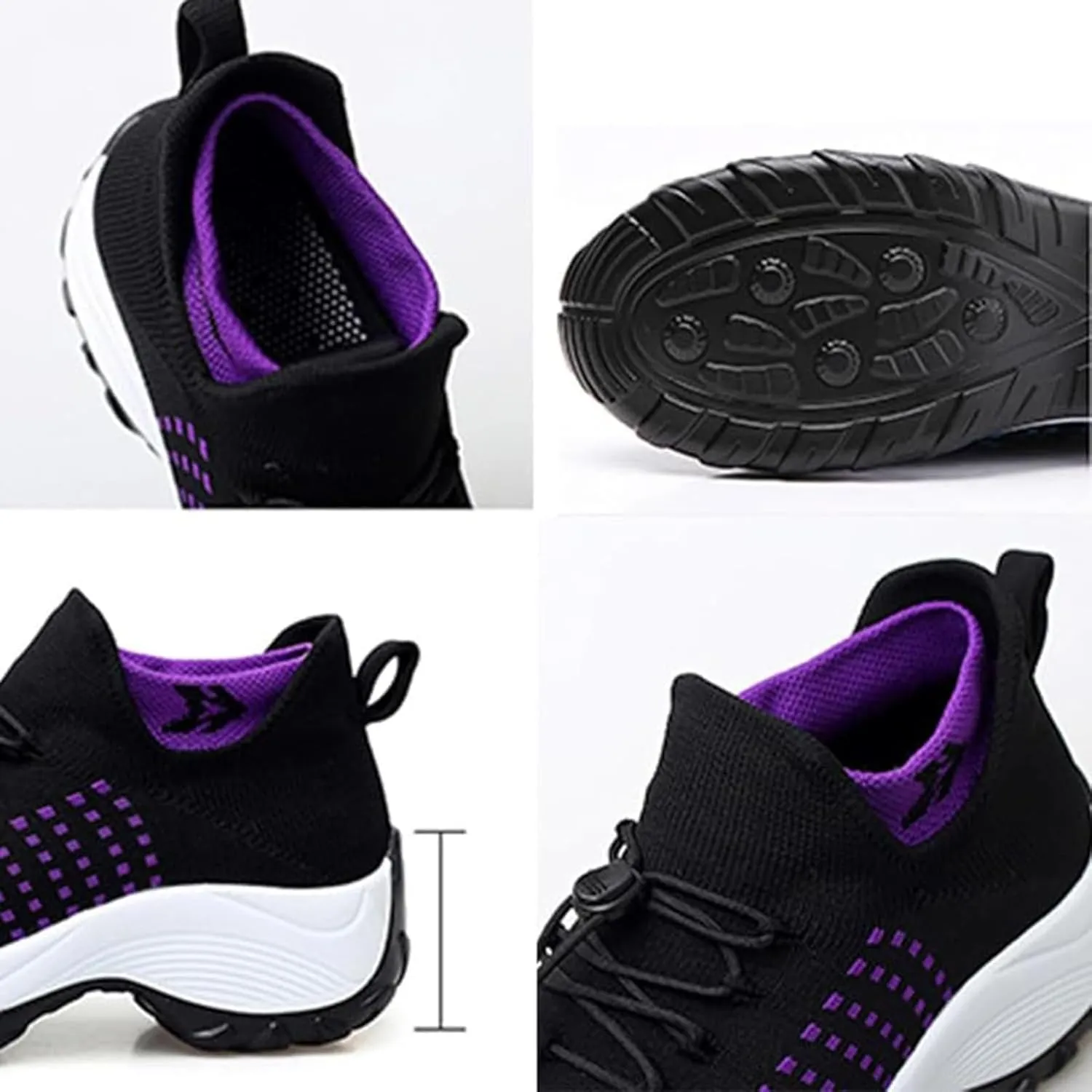 Comfort Orthowear Shoes, Comfortwear Ortho Stretch Cushion Shoes for Women, Slip-On Lightweight Casual Platform Shoes