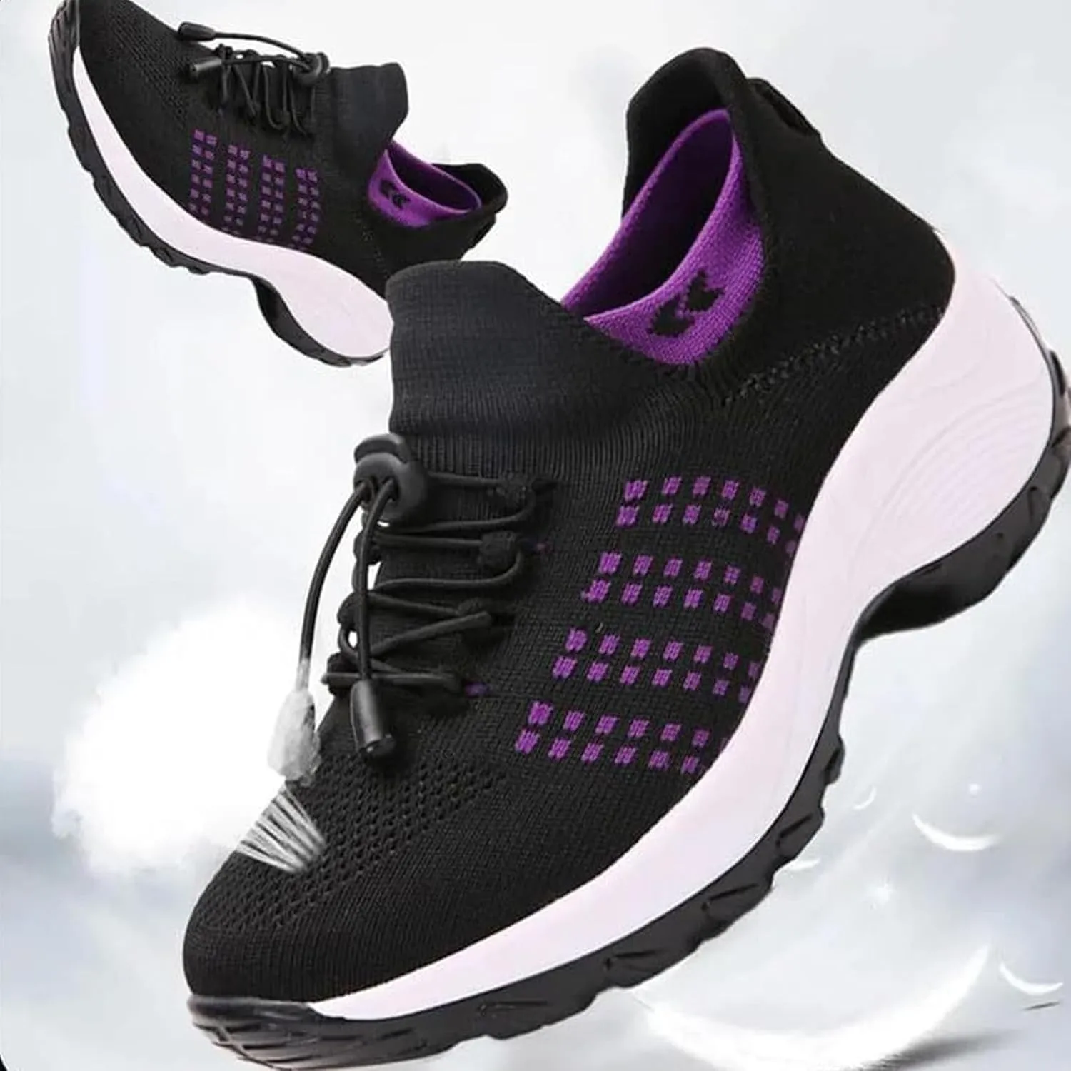 Comfort Orthowear Shoes, Comfortwear Ortho Stretch Cushion Shoes for Women, Slip-On Lightweight Casual Platform Shoes