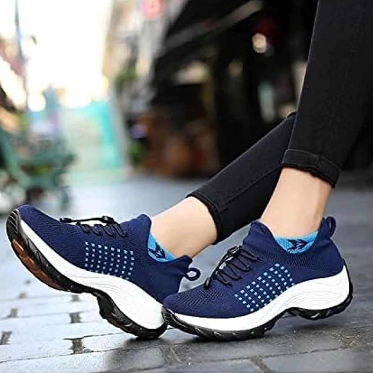 Comfort Orthowear Shoes, Comfortwear Ortho Stretch Cushion Shoes for Women, Slip-On Lightweight Casual Platform Shoes