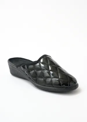 Comfort width mule slippers