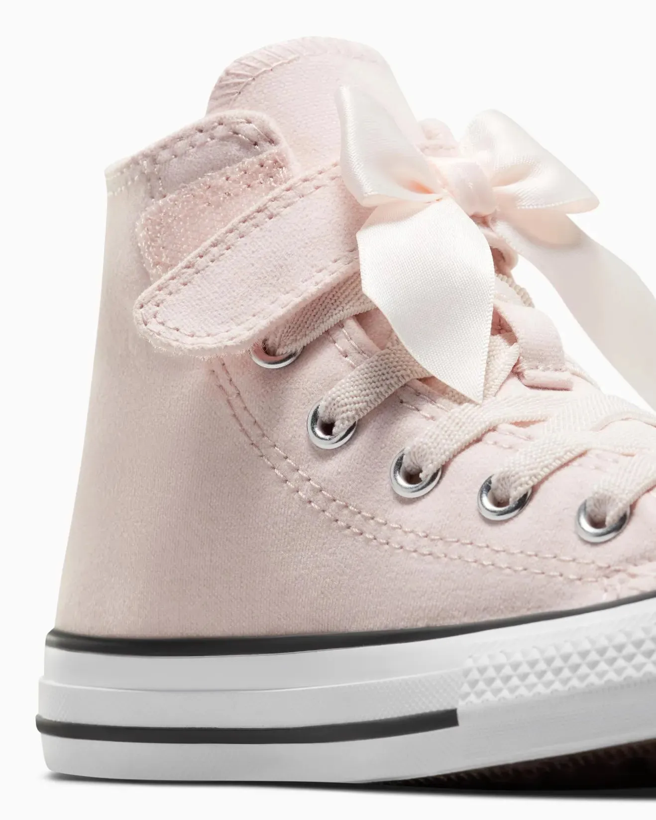 .Converse Kids Chuck Taylor Swan Ruffles & Bows Easy-On High Top Pink Blush Hush - Quantum Violet/White - (A09282) - SWN- R1L1