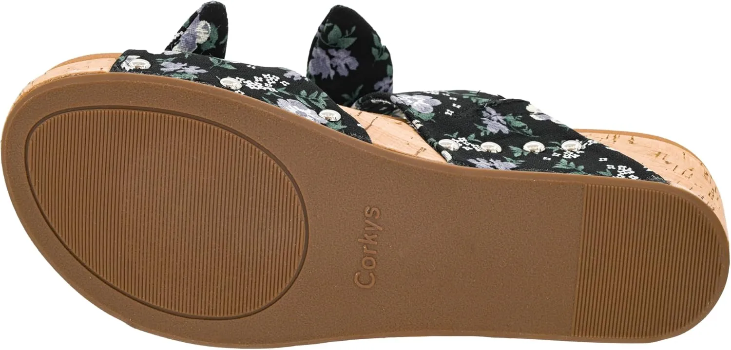 Corkys Footwear Women's Sittin Pretty Wedge Sandal - 2 Inch Cushioned Wedge, Slip On Closure for Comfort & Style, Perfect for Casual & Dressy Outfits, All Day Wear