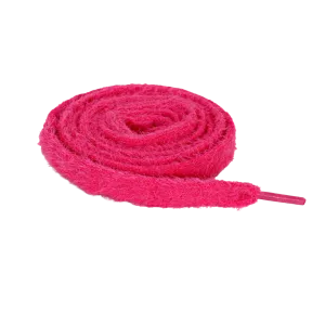 COZY FUZZY HOT PINK FAT LACES