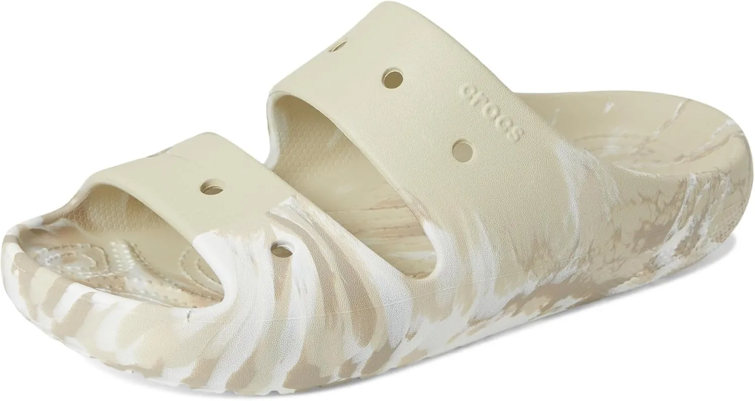 Crocs Unisex-Adult Classic Marbled Sandals Slide