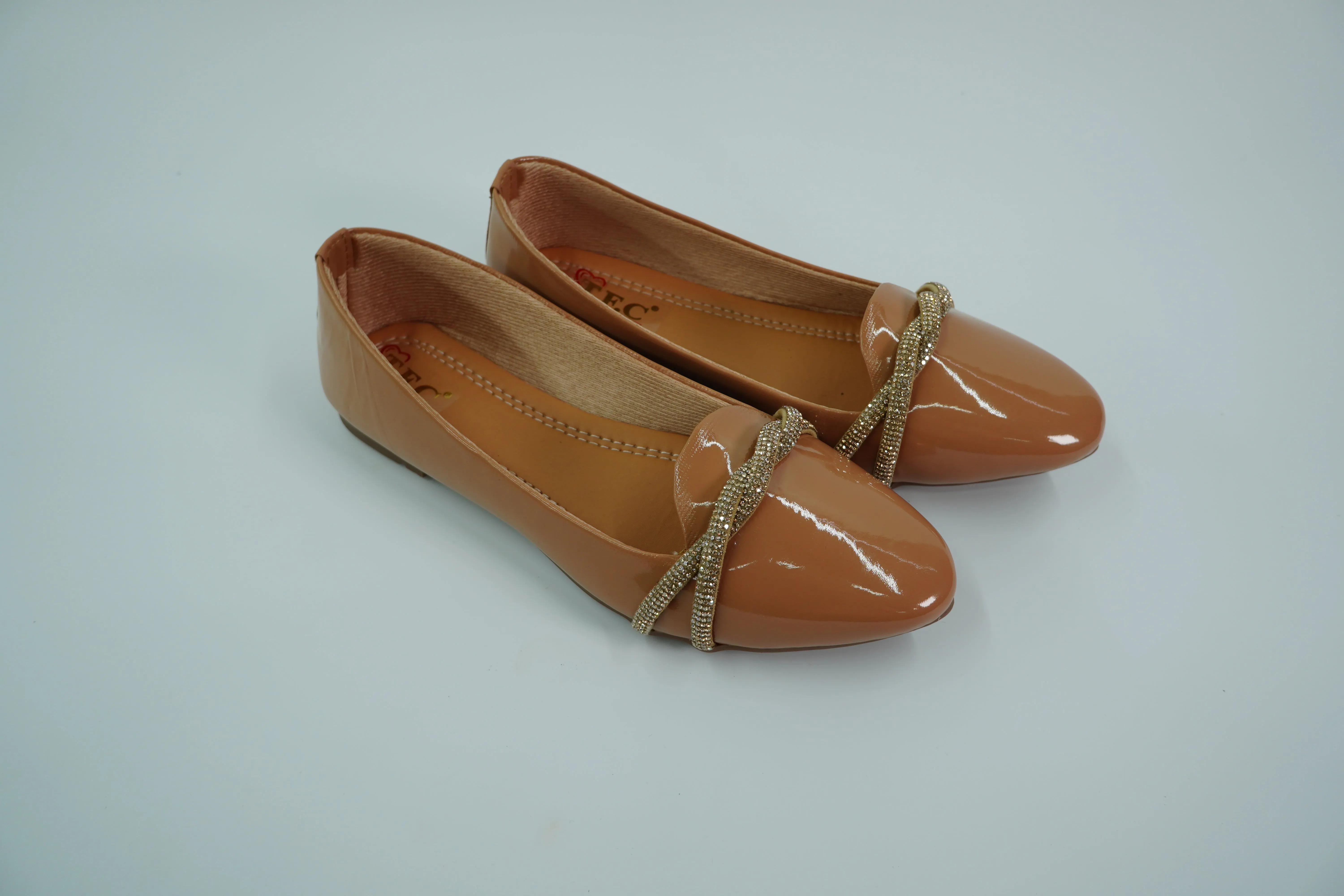 Crystal-strap Ballet Flats