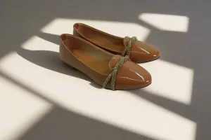 Crystal-strap Ballet Flats