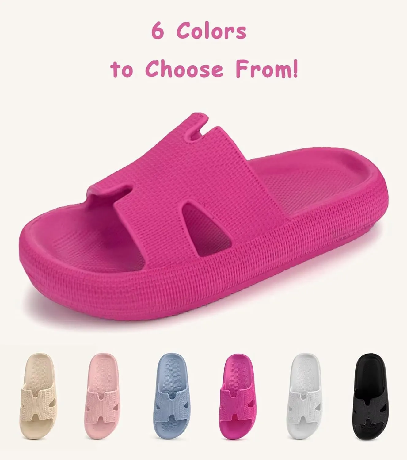 Cubufly Kids Cloud Slides Boys Girls Pillow Slippers Shower Slip on Slide Sandals