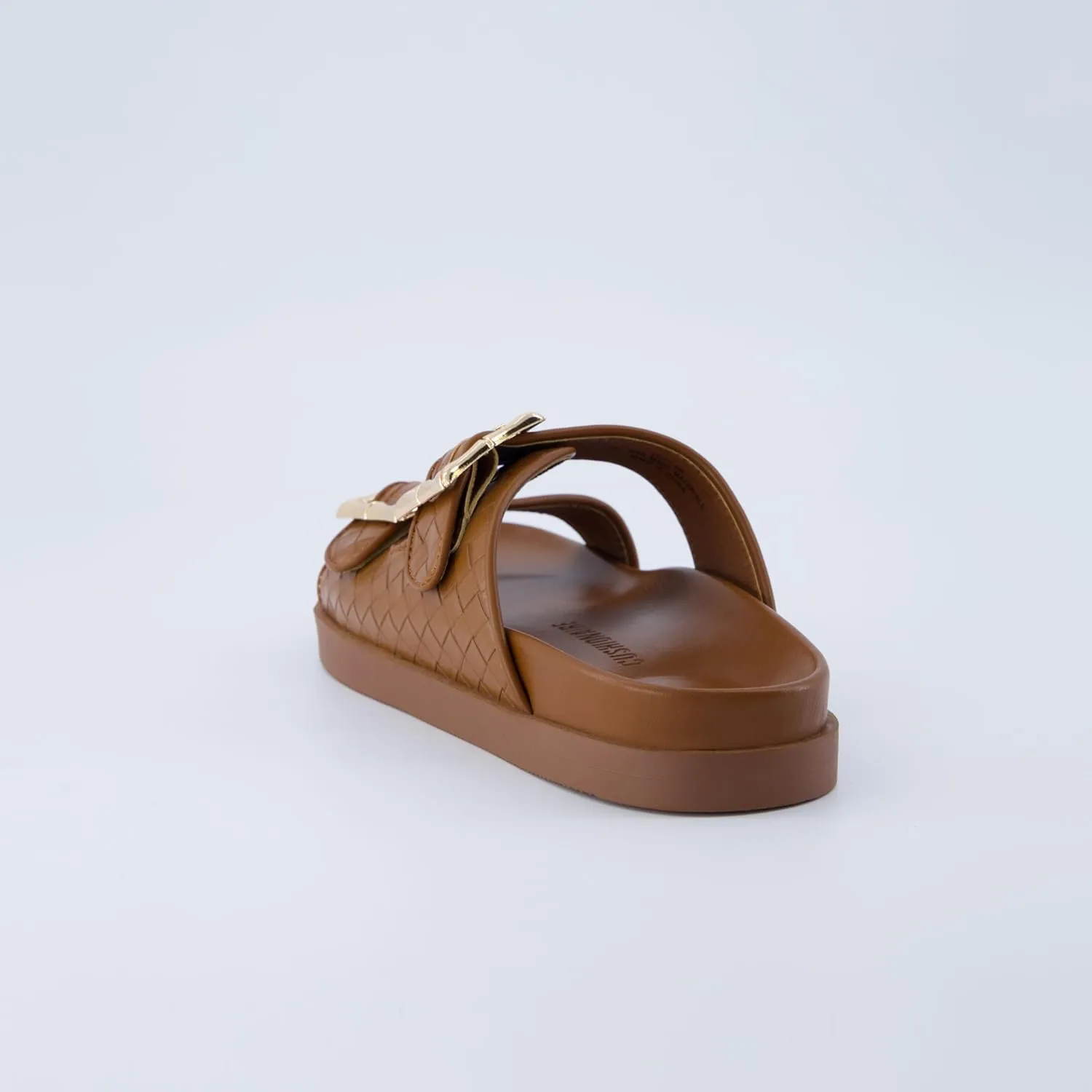 CUSHIONAIRE Loft Women's Quilted Slide Sandal With Cushioned Footbed and Adjustable Buckles
