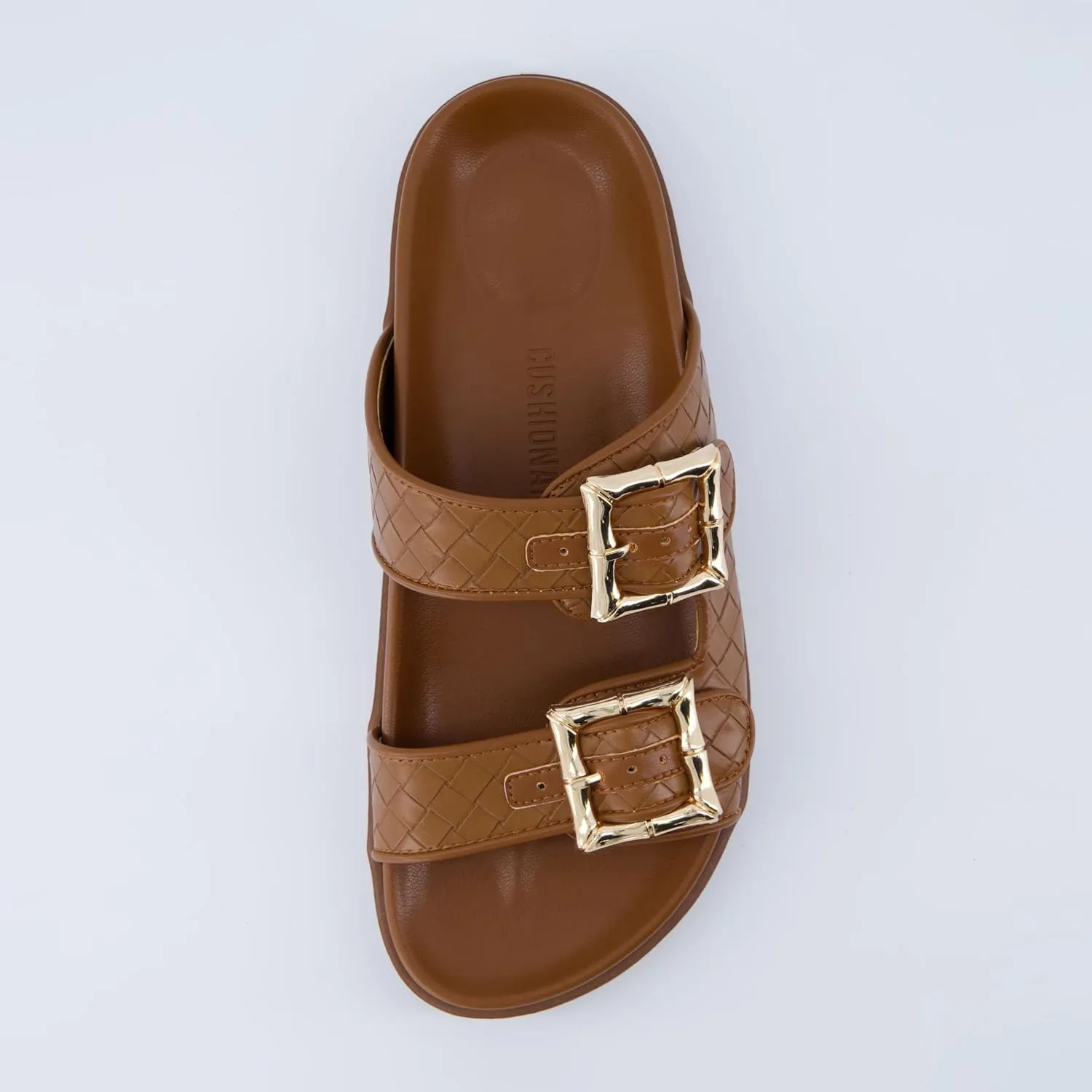 CUSHIONAIRE Loft Women's Quilted Slide Sandal With Cushioned Footbed and Adjustable Buckles
