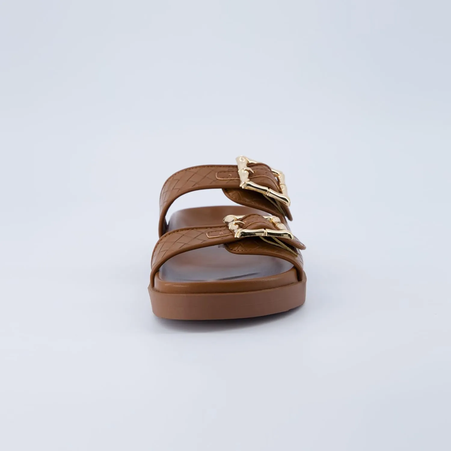 CUSHIONAIRE Loft Women's Quilted Slide Sandal With Cushioned Footbed and Adjustable Buckles