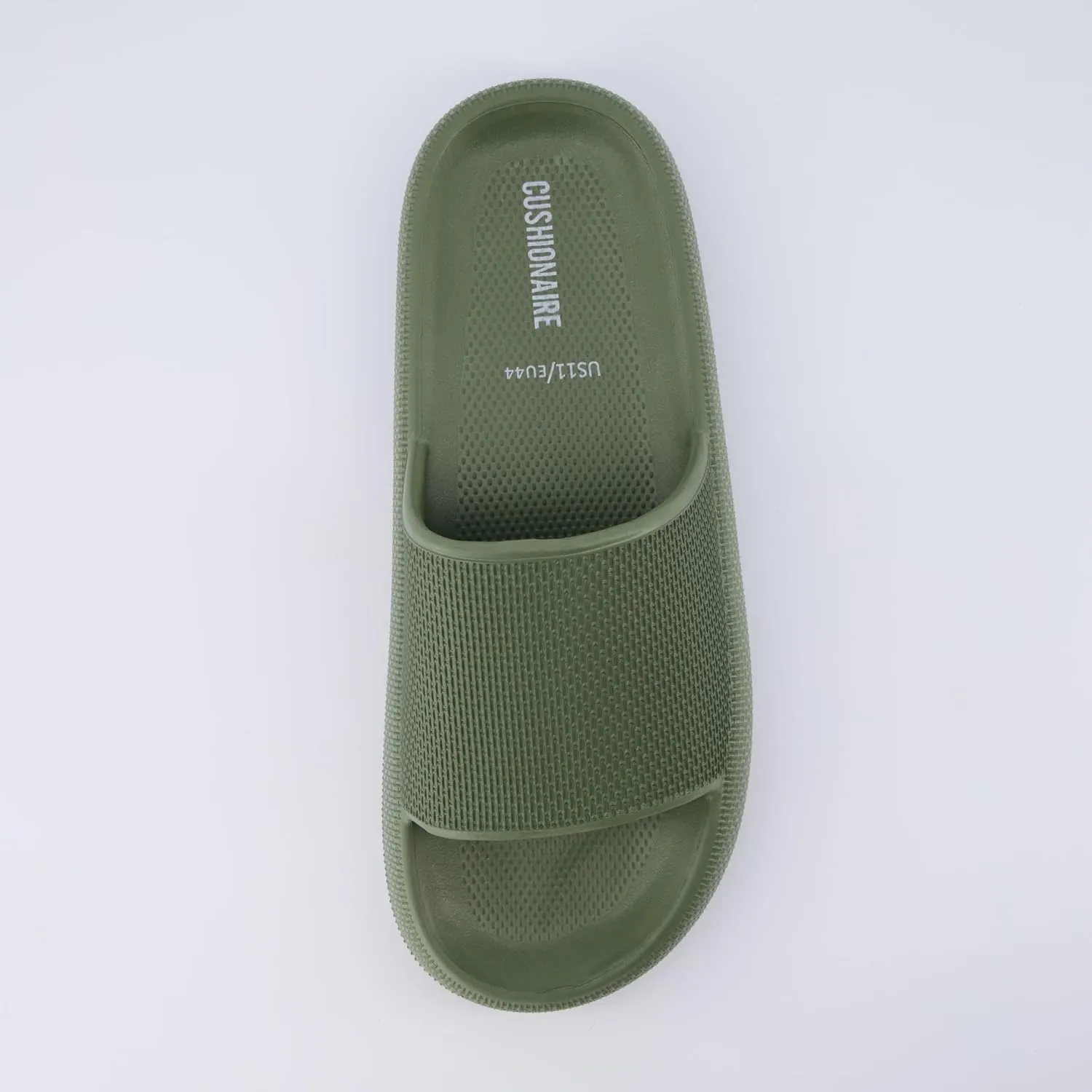 CUSHIONAIRE Men's Feather cloud recovery pool slide with  Comfort