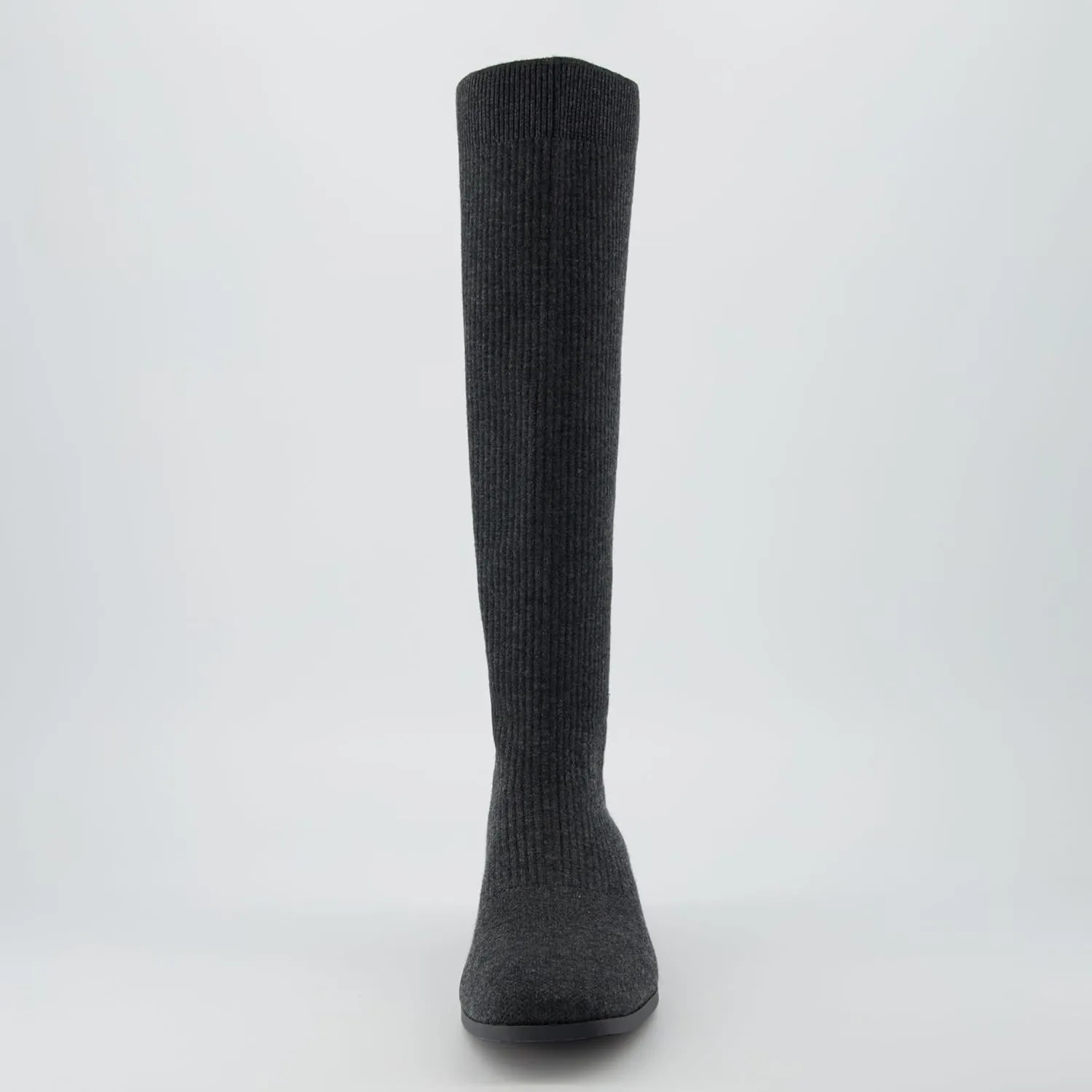 CUSHIONAIRE Rialto Women’s Knee-High Stretch Boot – Slip-On Tall Shaft Boot with Memory Foam & Low Block Heel