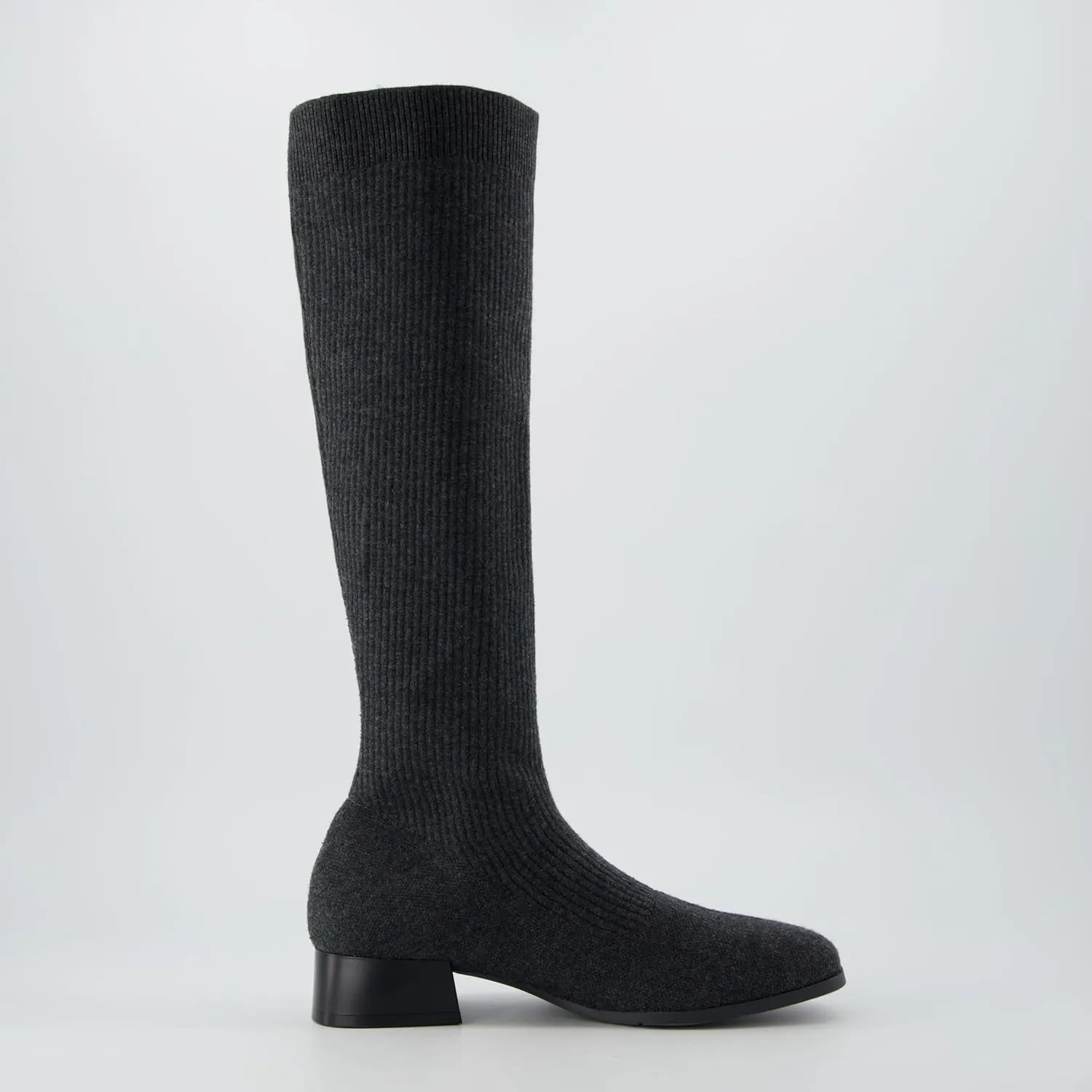 CUSHIONAIRE Rialto Women’s Knee-High Stretch Boot – Slip-On Tall Shaft Boot with Memory Foam & Low Block Heel
