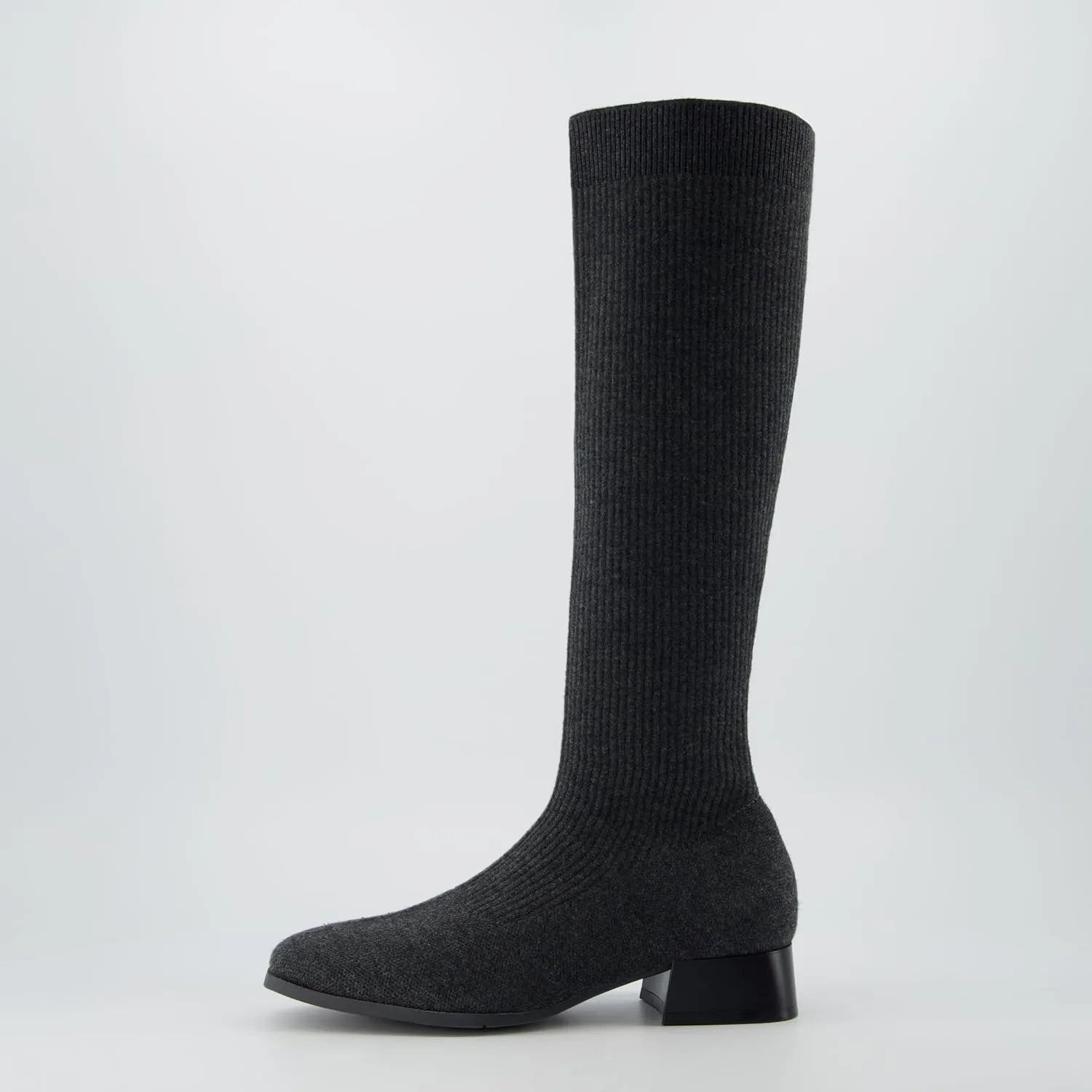 CUSHIONAIRE Rialto Women’s Knee-High Stretch Boot – Slip-On Tall Shaft Boot with Memory Foam & Low Block Heel