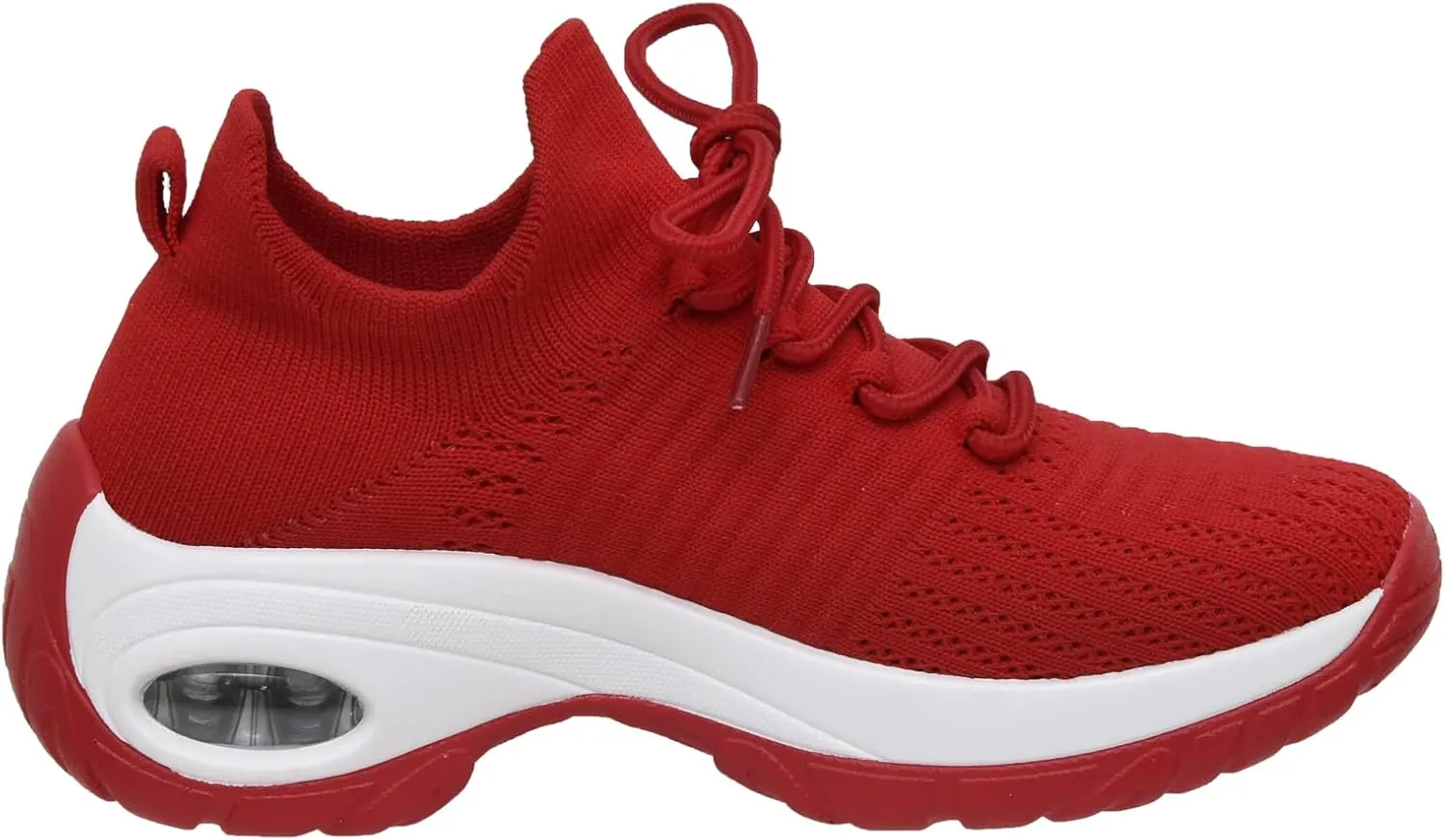 CUSHIONAIRE Women's Blaze Stretch Knit Slip on lace Sneaker  Memory Foam & LiteSole Technology