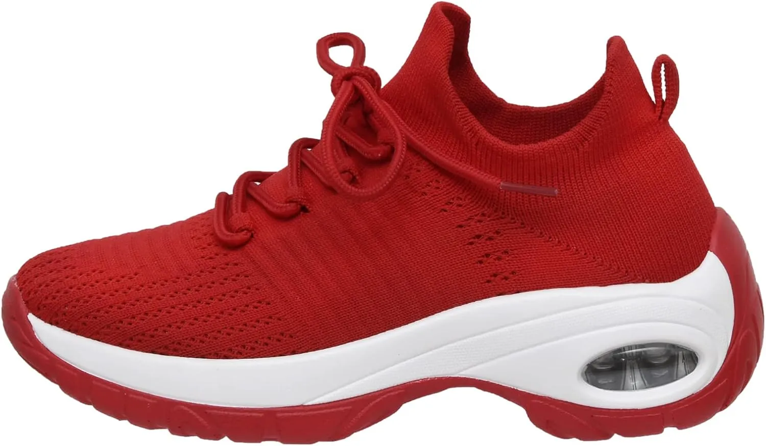 CUSHIONAIRE Women's Blaze Stretch Knit Slip on lace Sneaker  Memory Foam & LiteSole Technology