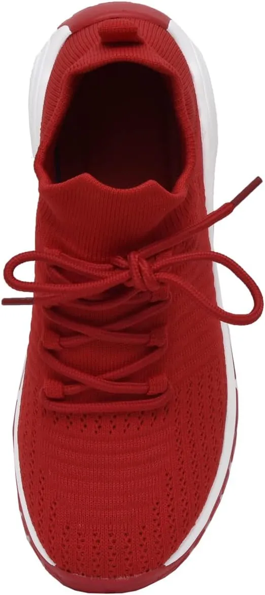 CUSHIONAIRE Women's Blaze Stretch Knit Slip on lace Sneaker  Memory Foam & LiteSole Technology