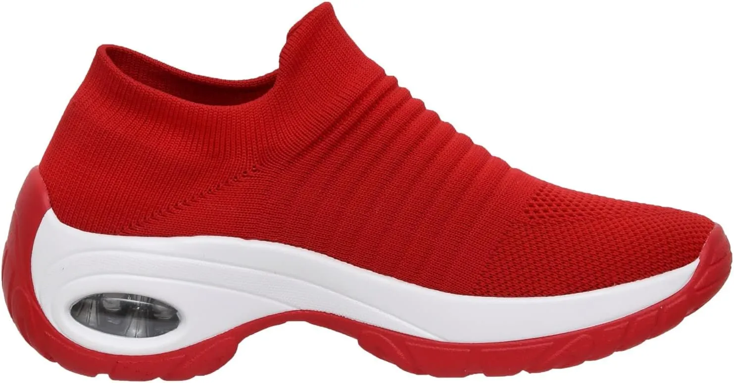 CUSHIONAIRE Women's Breeze Stretch Knit Slip on Sneaker  Memory Foam & LiteSole Technology