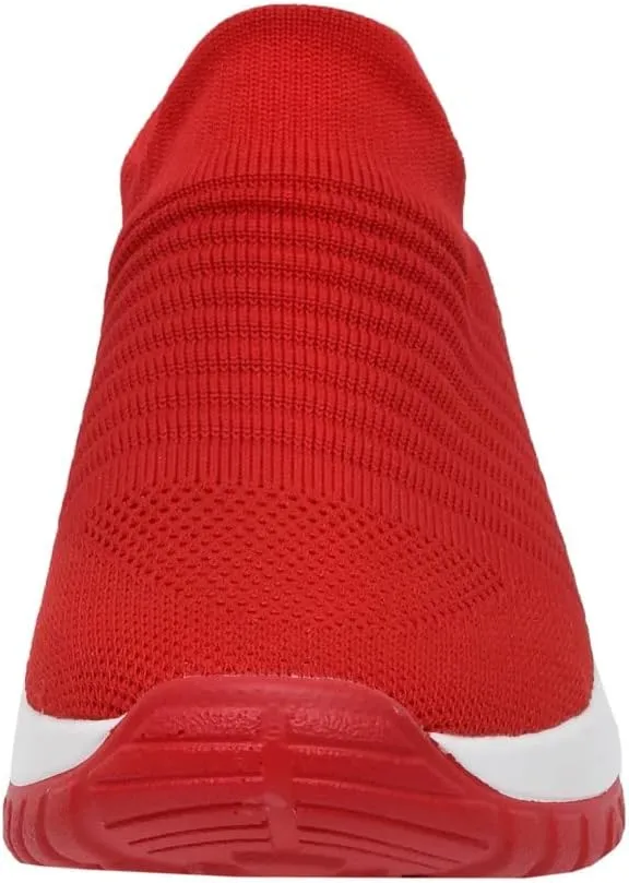 CUSHIONAIRE Women's Breeze Stretch Knit Slip on Sneaker  Memory Foam & LiteSole Technology
