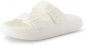 CUSHIONAIRE Women's Fame recovery cloud slide with  Comfort