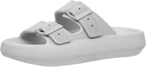 CUSHIONAIRE Women's Fame recovery cloud slide with  Comfort