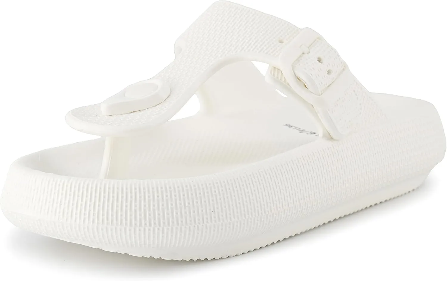 CUSHIONAIRE Women's Flo thong recovery cloud pool slide sandal with  Comfort