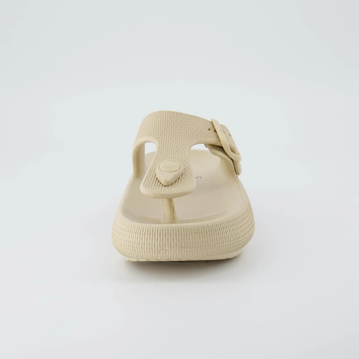 CUSHIONAIRE Women's Flo thong recovery cloud pool slide sandal with  Comfort