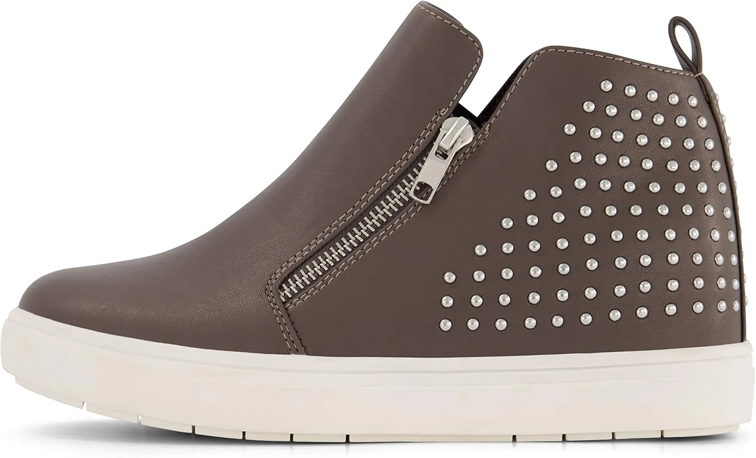 CUSHIONAIRE Women's Hollywood studded Hidden Wedge sneaker  Memory Foam