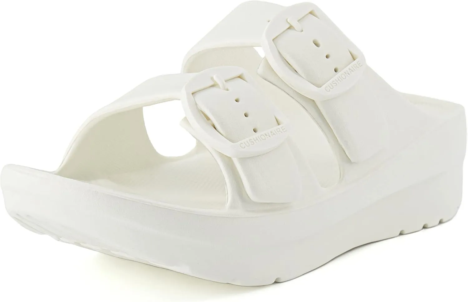CUSHIONAIRE Women's Mesa recovery slide sandal with  Comfort