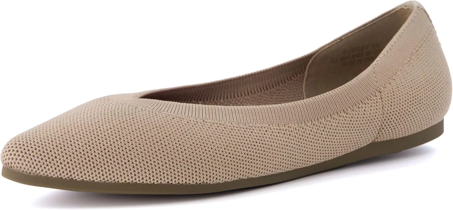 CUSHIONAIRE Women's Surrey Knit Flat with  Memory Foam, Wide Widths Available